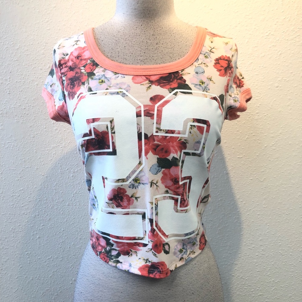 ‘23’ Detailed Florals Tee